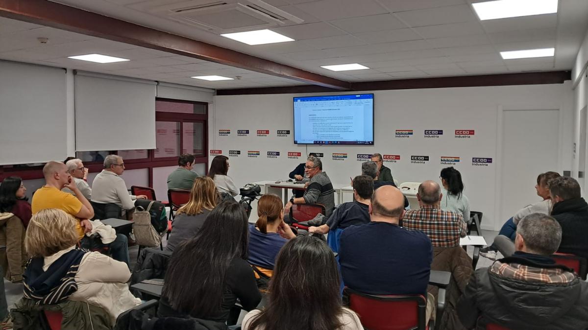 9.12.2024. Asamblea de delegados y delegadas del sector de Comercio e Industria de Confitera, Pastelera, Bollera, Repostera, Heladera y Platos Cocinados en CCOO Industria Madrid