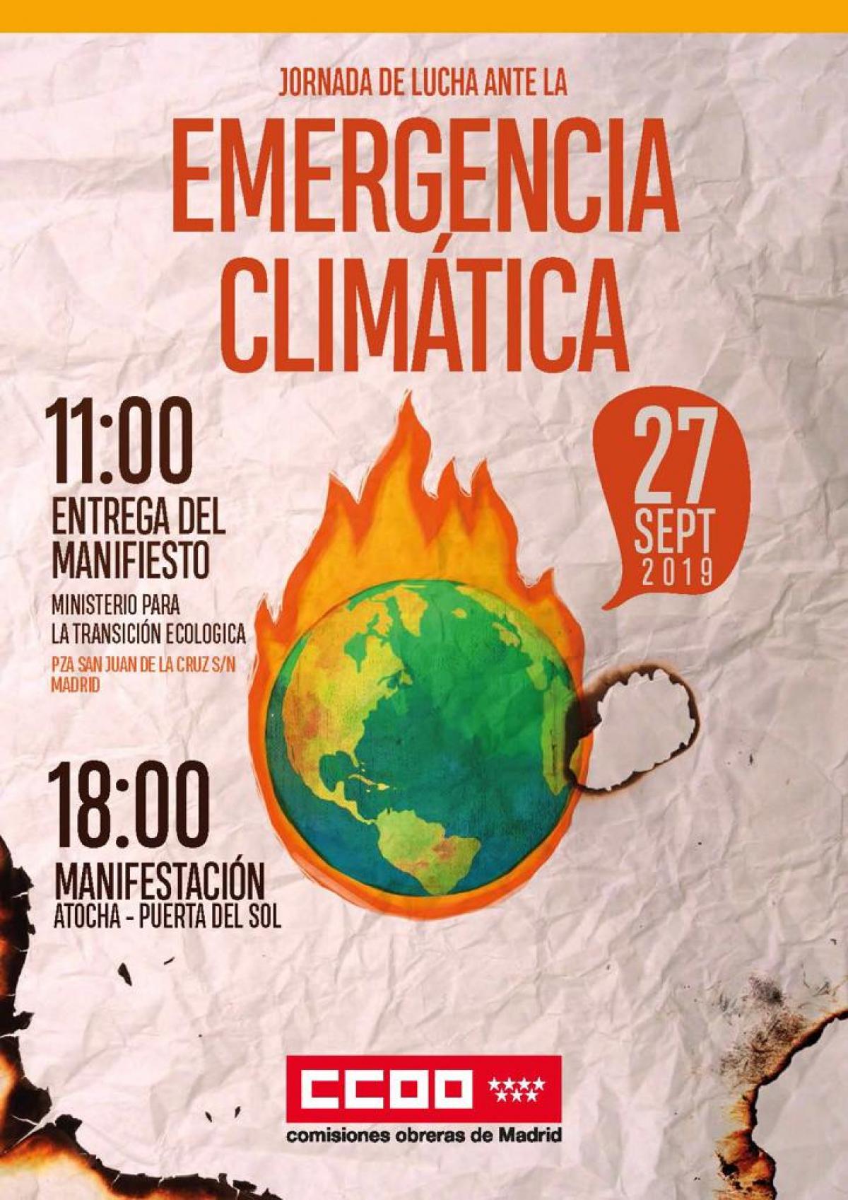 Cartel de la Jornada de Lucha ante la Emergencia Climtica