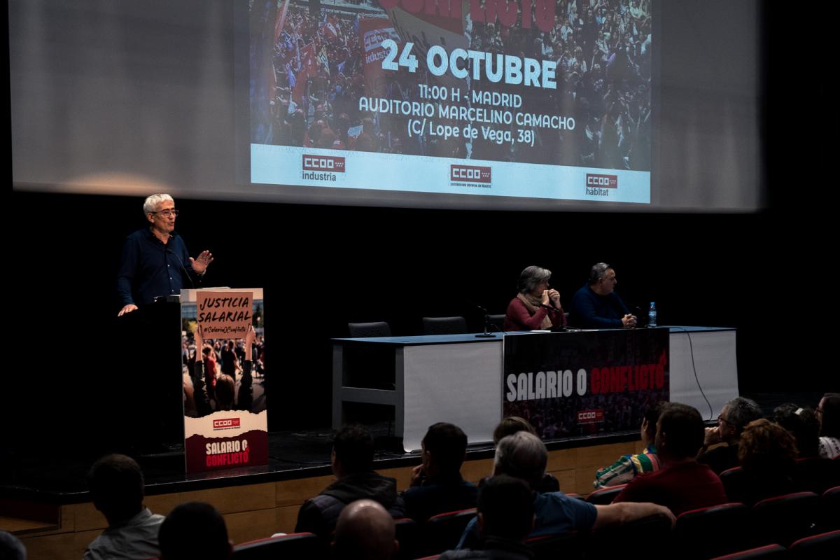 Julian Teso durante la Asamblea del 24 de Octubre de 2022 #SalarioOConflicto