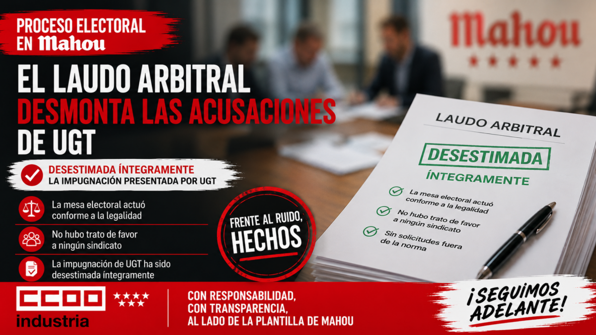 CCOO Mahou Laudo