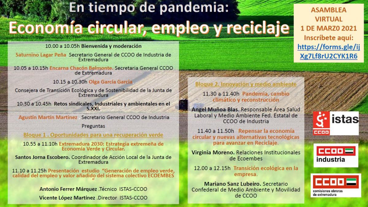 Cartel y programa de la jornada de Extremadura